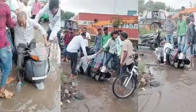 હદના વિવાદમાં મોતનો ખાડો ખુલ્લો રહ્યો  વૃદ્ધનો જીવ માંડ બચ્યો